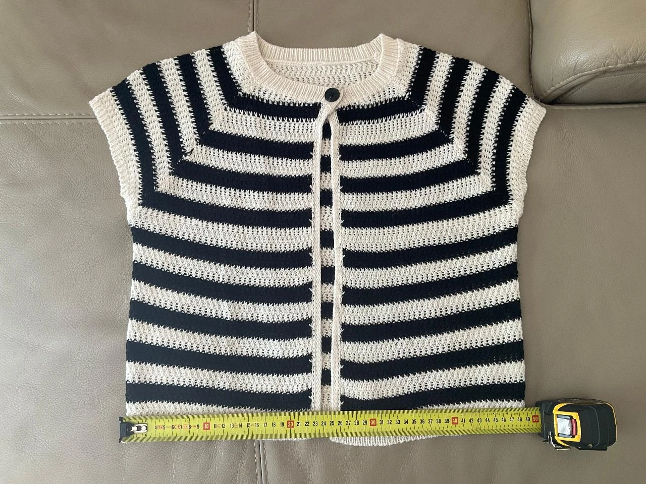 Chaleco crema y negro estilo marinero nuevo Talla M – photo 6